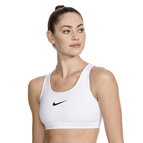 Nike W Np Pro Classic Swoosh Bra, Sujetador deportivo para Mujer, Blanco (White/Black), XL