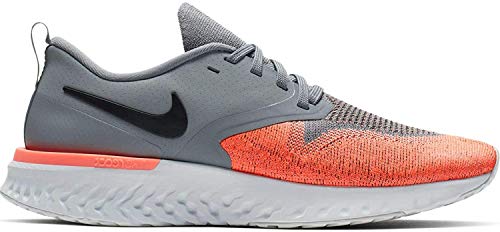 Nike W Odyssey React 2 Flyknit, Zapatillas de Atletismo para Mujer, Multicolor Cool Grey Black Bright Mango 000, 37.5 EU