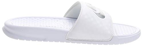 Nike Wmns Benassi JDI, Chanclas para Mujer, Blanco (White/Metallic Silver 102), 36.5 EU