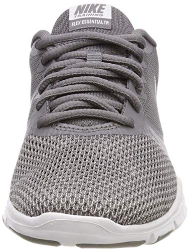 Nike Wmns Flex Essential TR, Zapatillas de Deporte para Mujer, Multicolor (Gunsmoke/White/Atmosphere Grey 002), 36 EU