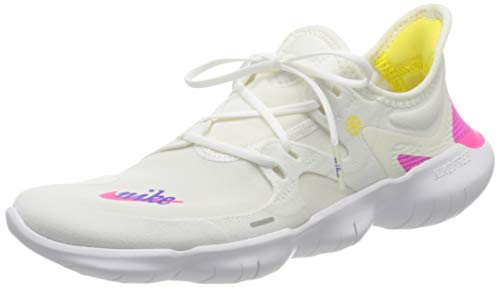 Nike Wmns Free RN 5.0 JDI, Zapatillas de Trail Running para Mujer, Multicolor (White/Laser Fuchsia/Summit White 100), 40 EU