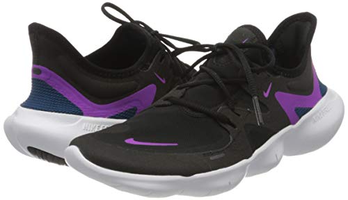 Nike Wmns Free RN 5.0, Zapatillas para Correr para Mujer, Black Vivid Purple Valerian Blue, 37.5 EU