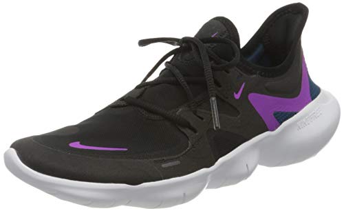 Nike Wmns Free RN 5.0, Zapatillas para Correr para Mujer, Black Vivid Purple Valerian Blue, 37.5 EU