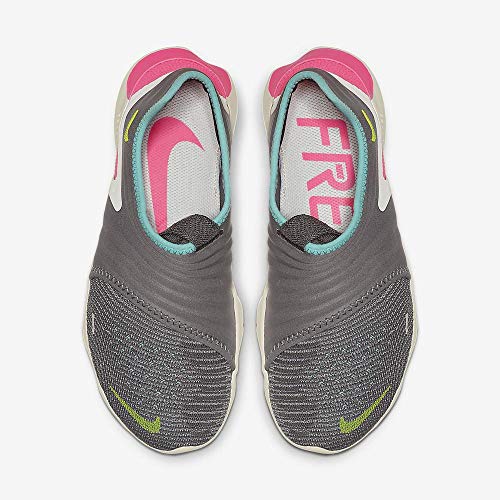 Nike Wmns Free RN Flyknit 3.0, Zapatillas de Atletismo para Mujer, Multicolor (Gunsmoke/Volt/Aurora Green 000), 37.5 EU