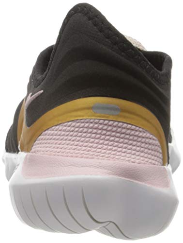 Nike Wmns Free RN Flyknit 3.0, Zapatillas para Correr Mujer, Black Mtlc Gold Plum Chalk, 40 EU