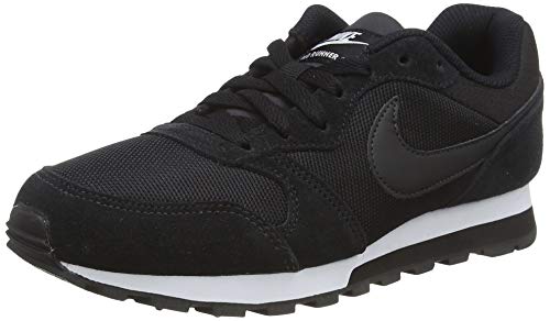 Nike WMNS Md Runner 2 - Zapatillas de deporte Mujer, Negro (Black / Black-White), 38.5 EU