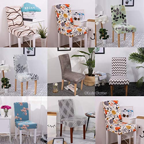 NIKIMI Silla elástica Protector del Asiento Funda con Fundas Ajustadas para el Comedor Taburete Asiento Funda para Banquete de Boda Fiesta en casa