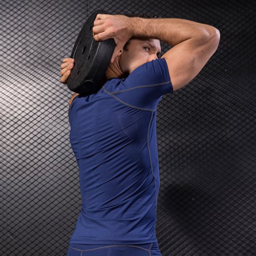 Niksa 2 Piezas Camisetas de Fitness Compresión Ropa Deportiva Manga Corta Hombre para Correr, Ejercicio,Gimnasio Negro Rojo+Azul Marino1053(S) Niksa 2 Piezas Camisetas de Fitness Compresión Ropa Deportiva Manga Corta Hombre para Correr, Ejercicio,Gimnasio Negro Rojo+Azul Marino1053(S)