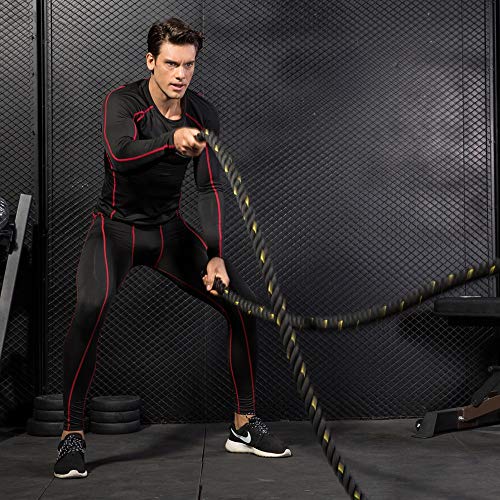 Niksa 2 Piezas Camisetas de Fitness Compresión Ropa Deportiva Manga Larga Hombre para Correr, Ejercicio,Gimnasio 1059 (Large(Fit Chest 37"-39"), (Manga Larga) Negro Gris+Negro Rojo) Niksa 2 Piezas Camisetas de Fitness Compresión Ropa Deportiva Manga Larga Hombre para Correr, Ejercicio,Gimnasio 1059 (Large(Fit Chest 37"-39"), (Manga Larga) Negro Gris+Negro Rojo)