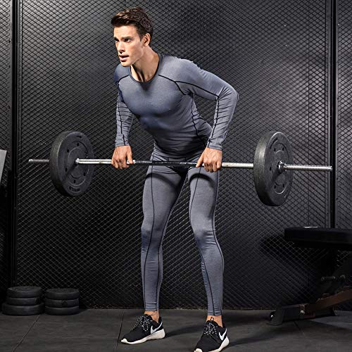 Niksa 2 Piezas Camisetas de Fitness Compresión Ropa Deportiva Manga Larga Hombre para Correr, Ejercicio,Gimnasio 1059 (XX-Large(Fit Chest 40"-42"), (Manga Larga) Gris Negro+Negro Rojo) Niksa 2 Piezas Camisetas de Fitness Compresión Ropa Deportiva Manga Larga Hombre para Correr, Ejercicio,Gimnasio 1059 (XX-Large(Fit Chest 40"-42"), (Manga Larga) Gris Negro+Negro Rojo)