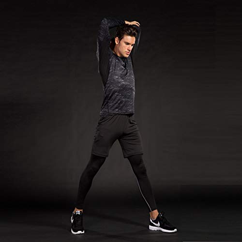 Niksa 3 Piezas Conjunto de Compresion Hombre, Camisetas Compression Mallas Running Pantalon Corto Deporte Ropa Deportiva Hombre para Running, Correr, Gym, Fitness 2XL Niksa 3 Piezas Conjunto de Compresion Hombre, Camisetas Compression Mallas Running Pantalon Corto Deporte Ropa Deportiva Hombre para Running, Correr, Gym, Fitness 2XL