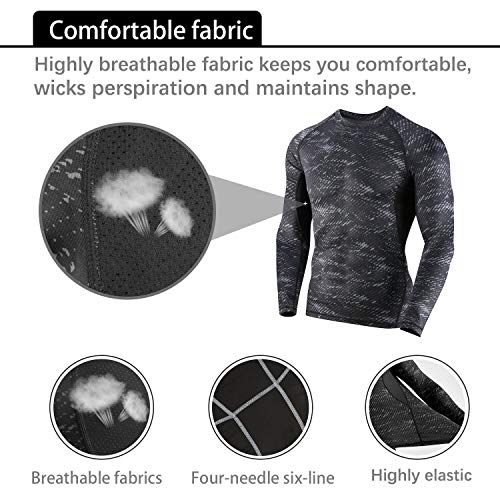Niksa 3 Piezas Conjunto de Compresion Hombre, Camisetas Compression Mallas Running Pantalon Corto Deporte Ropa Deportiva Hombre para Running, Correr, Gym, Fitness S Niksa 3 Piezas Conjunto de Compresion Hombre, Camisetas Compression Mallas Running Pantalon Corto Deporte Ropa Deportiva Hombre para Running, Correr, Gym, Fitness S