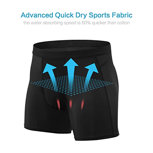 Niksa Calzoncillos Boxer de Deporte Hombre Ropa Interior Hombre Negro Medium Niksa Calzoncillos Boxer de Deporte Hombre Ropa Interior Hombre Negro Medium