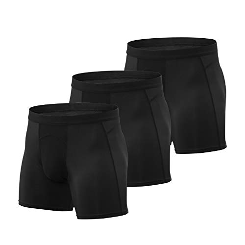 Niksa Calzoncillos Boxer de Deporte Hombre Ropa Interior Hombre Negro Medium Niksa Calzoncillos Boxer de Deporte Hombre Ropa Interior Hombre Negro Medium