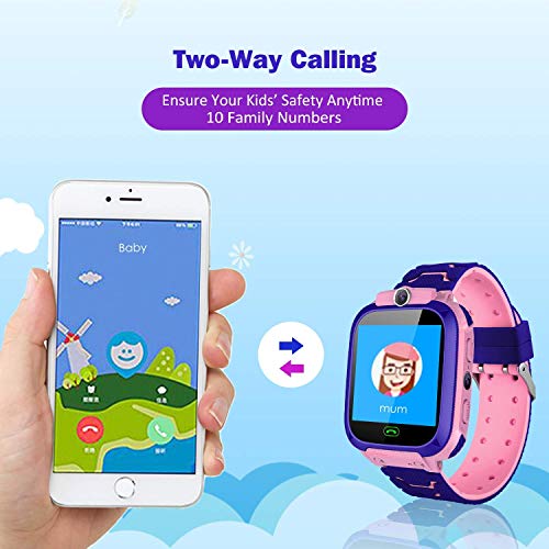 Niños Smart Watch Phone, La Musica Smartwatch para niños de 3-12 años Niñas con cámara Ranura para Tarjeta SIM Juego de Pantalla táctil Smartwatch Childrens Gift(Pink) Niños Smart Watch Phone, La Musica Smartwatch para niños de 3-12 años Niñas con cámara Ranura para Tarjeta SIM Juego de Pantalla táctil Smartwatch Childrens Gift(Pink)