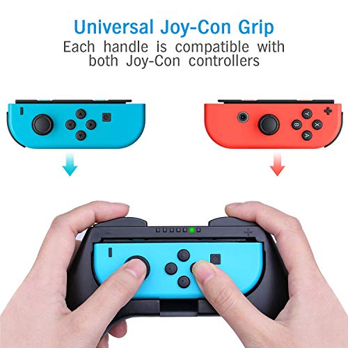 Nintendo Switch JoyCon Grips 3 Piezas, HEYSTOP Mando Joycon Grip Kit, Funda Protector Handle Kits para Mandos JoyCon Set de Nintendo Switch Controller