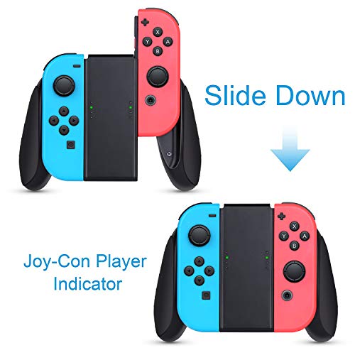 Nintendo Switch JoyCon Grips 3 Piezas, HEYSTOP Mando Joycon Grip Kit, Funda Protector Handle Kits para Mandos JoyCon Set de Nintendo Switch Controller