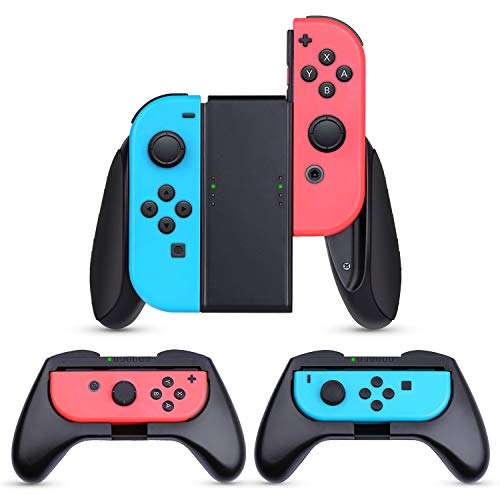 Nintendo Switch JoyCon Grips 3 Piezas, HEYSTOP Mando Joycon Grip Kit, Funda Protector Handle Kits para Mandos JoyCon Set de Nintendo Switch Controller Nintendo Switch JoyCon Grips 3 Piezas, HEYSTOP Mando Joycon Grip Kit, Funda Protector Handle Kits para Mandos JoyCon Set de Nintendo Switch Controller