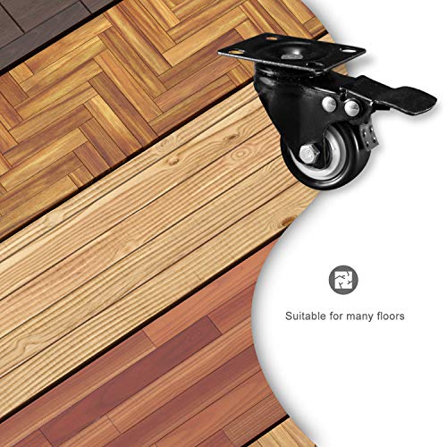 Nirox 4x Ruedas para muebles 50mm - Ruedas giratorias para cargas pesadas 4x con freno - Ruedas industriales altura total 70mm - Ruedas pivotantes hasta 400kg Nirox 4x Ruedas para muebles 50mm - Ruedas giratorias para cargas pesadas 4x con freno - Ruedas industriales altura total 70mm - Ruedas pivotantes hasta 400kg