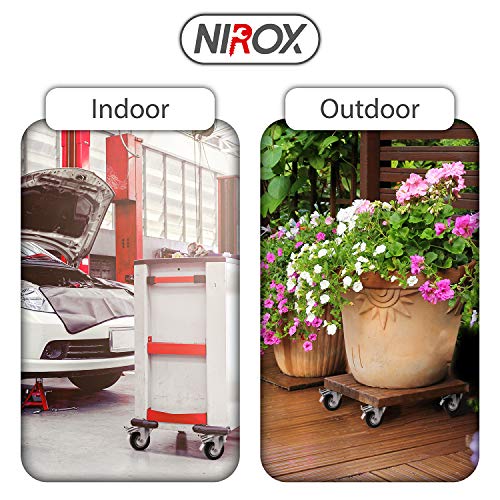 Nirox Juego de 4x Ruedas industriales 125mm - Ruedas giratorias para cargas pesadas con freno - Ruedas para muebles altura total 157mm - Ruedas pivotantes hasta 400kg Nirox Juego de 4x Ruedas industriales 125mm - Ruedas giratorias para cargas pesadas con freno - Ruedas para muebles altura total 157mm - Ruedas pivotantes hasta 400kg