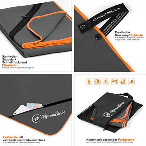 NirvanaShape ® Toallas de Microfibra | Absorbentes, Ligeras, de Secado rápido | Toallas de baño, Toalla de Viaje, Toallas Deportivas | Ideales para Viajar, IR al Gimnasio, la Playa, Practicar Yoga NirvanaShape ® Toallas de Microfibra | Absorbentes, Ligeras, de Secado rápido | Toallas de baño, Toalla de Viaje, Toallas Deportivas | Ideales para Viajar, IR al Gimnasio, la Playa, Practicar Yoga