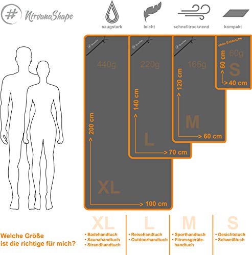 NirvanaShape ® Toallas de Microfibra | Absorbentes, Ligeras, de Secado rápido | Toallas de baño, Toalla de Viaje, Toallas Deportivas | Ideales para Viajar, IR al Gimnasio, la Playa, Practicar Yoga NirvanaShape ® Toallas de Microfibra | Absorbentes, Ligeras, de Secado rápido | Toallas de baño, Toalla de Viaje, Toallas Deportivas | Ideales para Viajar, IR al Gimnasio, la Playa, Practicar Yoga