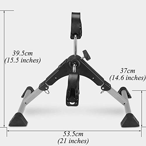 Nishci Bicicleta Estática - Pedal Ejercitador Equipos De Gimnasia para Interiores Portátil Resistencia Ajustable con Monitor LCD para Ancianos En El Hogar Bicicleta Entrenador De Piernas