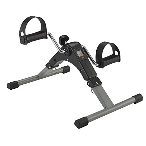 Nishci Bicicleta Estática - Pedal Ejercitador Equipos De Gimnasia para Interiores Portátil Resistencia Ajustable con Monitor LCD para Ancianos En El Hogar Bicicleta Entrenador De Piernas