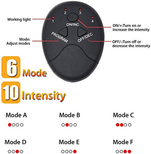 Nitoer Electroestimulador Muscular Abdominales Cinturón,Masajeador Eléctrico Cinturón,Entrenador Inalámbrico Portátil de 6 Modos de Simulación,10 Niveles Diferentes para Abdomen/Cintura