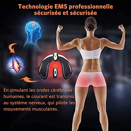 Nitoer Electroestimulador Muscular Gluteos,EMS Gluteos Estimulador,HipTrainer,Estimulador Muscular Ejercitar Gluteos USB Recargable(Hombre y Mujer)