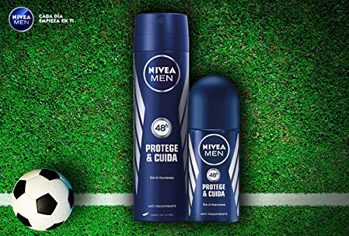 Nivea Men Protege Cuida Spray, desodorante para hombre con máxima protección 48 horas, spray antitranspirante de cuidado masculino, 0% alcohol, 1 x 200 ml