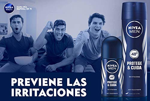 Nivea Men Protege Cuida Spray, desodorante para hombre con máxima protección 48 horas, spray antitranspirante de cuidado masculino, 0% alcohol, 1 x 200 ml