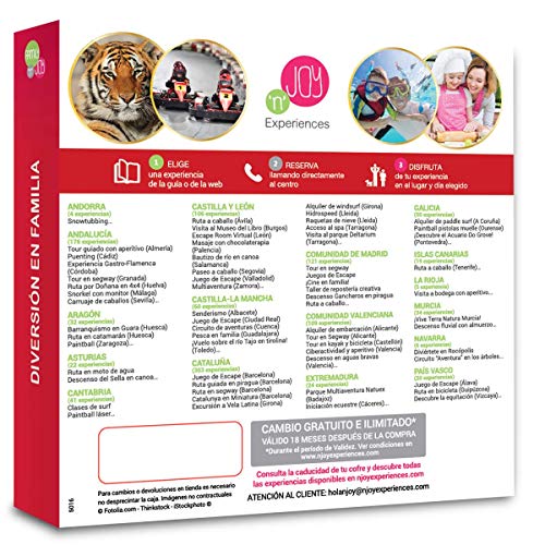 NJOY Experiences - Caja Regalo - DIVERSIÓN EN FAMILIA - Más de 1130 experiencias para familias a escoger NJOY Experiences - Caja Regalo - DIVERSIÓN EN FAMILIA - Más de 1130 experiencias para familias a escoger