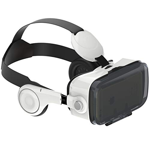 NK GF3114 - Gafas con Visor Adaptador 3D Realidad Virtual VR - De 4.7" a 6.2", Smartphone, con Auriculares, Ángulo de visión 100°, Lente 42mm, Android & iOS