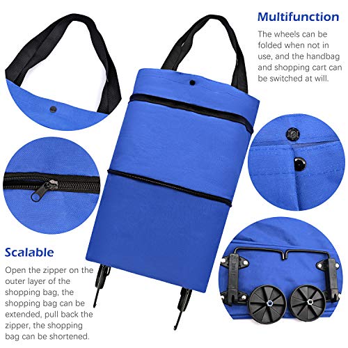 No Branded Bolsa de Compras Plegable con Ruedas Bolsa Trolley de Compra Gran Capacidad No Branded Bolsa de Compras Plegable con Ruedas Bolsa Trolley de Compra Gran Capacidad