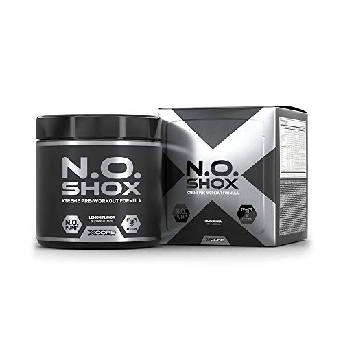 N.O Shox Extreme Workout Pumps Powder 660g de Xcore - Impulsor de Fuerza y Energía - Sabor a Limón, 26 Dosis N.O Shox Extreme Workout Pumps Powder 660g de Xcore - Impulsor de Fuerza y Energía - Sabor a Limón, 26 Dosis