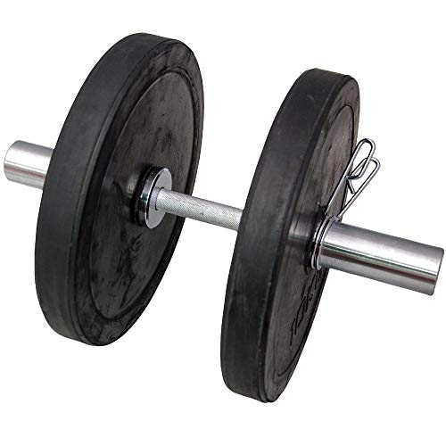 NOBLJX Juego de Barra olímpica con Mancuernas de 2"con Collares de muelles, Entrenamiento de Levantamiento de Pesas de 20" de Largo/Libre - Disponible como Pareja o Individual NOBLJX Juego de Barra olímpica con Mancuernas de 2"con Collares de muelles, Entrenamiento de Levantamiento de Pesas de 20" de Largo/Libre - Disponible como Pareja o Individual