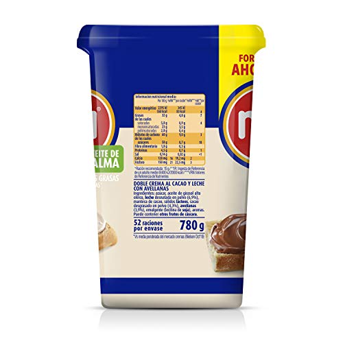 Nocilla Chocoleche-Sin Aceite de Palma:Crema de Cacao-780g