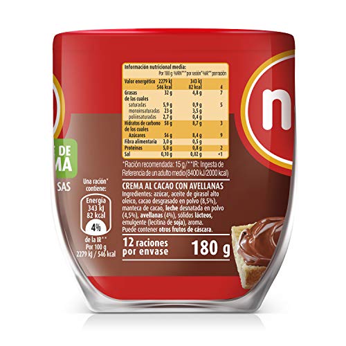 Nocilla Original-Sin Aceite de Palma:Crema de Cacao - 180g