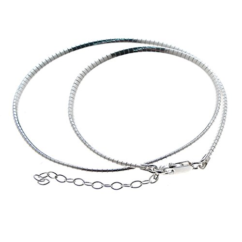 Noda 46 cm Plata Esterlina Ampliable Italiano Omega 3 mm Collar Cadena