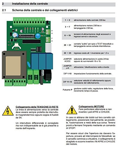 Nologo S3XL-Start - Placa central universal para puerta corredera, puertas basculantes y cerraduras. Compatible con todas las marcas 230 Vac Came FAAC FADINI BENINCA, negro