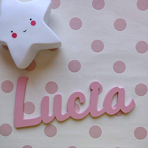 Nombres Decorativos Personalizados de madera para Decoración del Hogar, Comunión, Boda, Cumpleaños y Habitación de Bebe infantil de 25/35/45cm satinados Nombres Decorativos Personalizados de madera para Decoración del Hogar, Comunión, Boda, Cumpleaños y Habitación de Bebe infantil de 25/35/45cm satinados