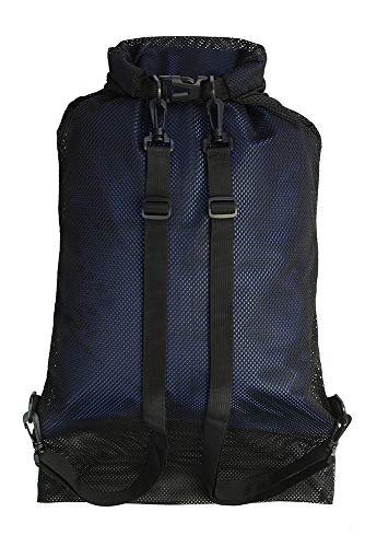 Nonbak Bolsa estanca Impermeable. Dos Compartimentos PVC de 20L y Malla de 30L. Secado rápido. Disponible en Dos Colores. (Azul)