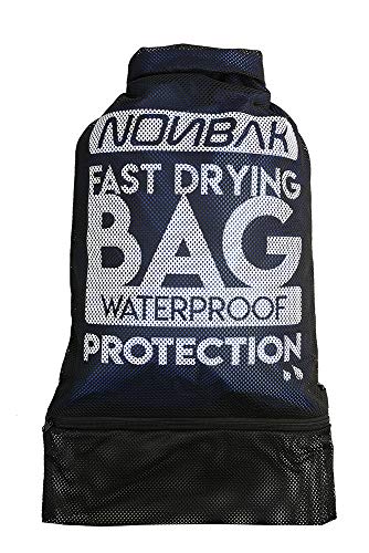 Nonbak Bolsa estanca Impermeable. Dos Compartimentos PVC de 20L y Malla de 30L. Secado rápido. Disponible en Dos Colores. (Azul)