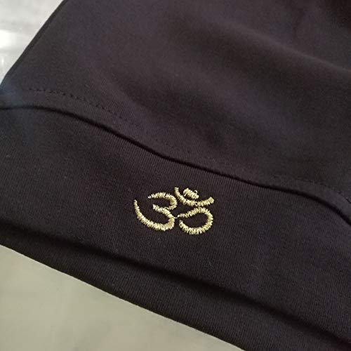 none branded Iyengar pantalones cortos de algodón elástico suave de calidad para hombres y mujeres profesionales de Iyengar pantalones cortos de yoga (L, negro)