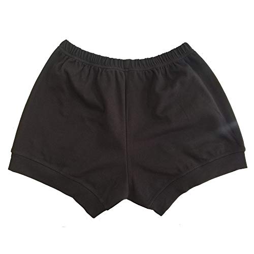 none branded Iyengar pantalones cortos de algodón elástico suave de calidad para hombres y mujeres profesionales de Iyengar pantalones cortos de yoga (M, negro)