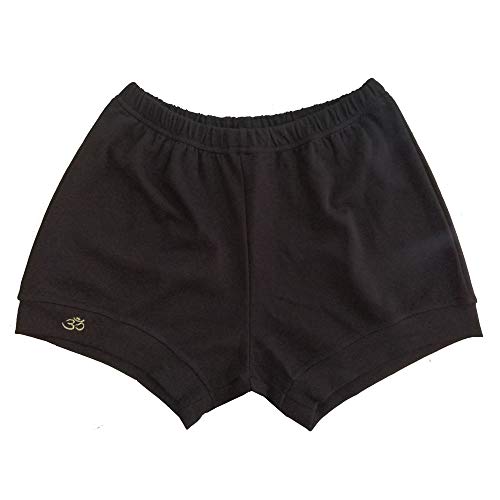 none branded Iyengar pantalones cortos de algodón elástico suave de calidad para hombres y mujeres profesionales de Iyengar pantalones cortos de yoga (M, negro)