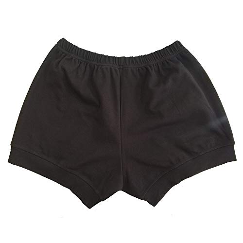 none branded Iyengar pantalones cortos de algodón elástico suave de calidad para hombres y mujeres profesionales de Iyengar pantalones cortos de yoga (S, negro)