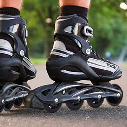 NONMON Ruedas de Patines en Línea,4 Piezas 80mm 85A Inline Skates Ruedas de Repuesto Wheels Hombre y Mujer,para Patinaje Recreativo en Interiores y Exteriores,Negro