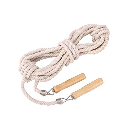 NorCWulT Grupo de Salto de Cuerda de Madera Mango de Madera Natural Saltar la Cuerda de algodón ecológico de Salto largas Cuerdas para Mujeres Hombres Niños Grande para la Escuela Gimnasio 5 Meter NorCWulT Grupo de Salto de Cuerda de Madera Mango de Madera Natural Saltar la Cuerda de algodón ecológico de Salto largas Cuerdas para Mujeres Hombres Niños Grande para la Escuela Gimnasio 5 Meter